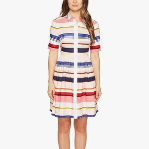 Kate Spade Berber Stripe Shirtdress in Spice Things Up Womens Size: 6